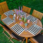 - RealHomes Özel Tasarım 6'lı Amerikan Servis Takımı - Realhomes  6'lı Siyah Beyaz Düz Çizgili Özel Tasarımlı Dijital Baskılı Modern Sunum Altlığı - Amerikan Servis Seti Realhomes