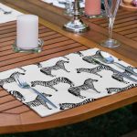 - RealHomes Özel Tasarım 6'lı Amerikan Servis Takımı - Realhomes 6'lı Siyah Beyaz Zebra Temalı Özel Tasarım Dijital Baskılı Modern Sunum Altlığı - Amerikan Servis Seti Realhomes