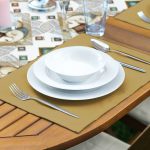 Etnik Motifli Fil Tasarımlı Dijital Baskılı 1 Adet Runner & 4 Adet Yeşil Renkli Amerikan Servis Realhomes