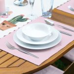 Kaktüs Motifli Dijital Baskılı Dekotarif 1 Adet Runner & 4 Adet Yeşil Renkli Amerikan Servis Realhomes