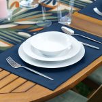 Ebru Çizimli Özel Tasarım Dekoratif 1 Adet Runner & 4 Adet Yeşil Renkli Amerikan Servis Realhomes