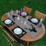 Kazayağı Zemin Geyik Tasarımlı Dekoratif 1 Adet Runner & 4 Adet Yeşil Renkli Amerikan Servis Realhomes