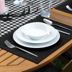 Kazayağı Zemin Geyik Tasarımlı Dekoratif 1 Adet Runner & 4 Adet Yeşil Renkli Amerikan Servis Realhomes