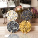 - RealHomes Dijital Baskılı Servis Altlığı - Supla - 4'lü - Realhomes Renkli Zeminler Tropik Çiçekler Dijital Baskılı Yuvarlak Servis Altlığı & Supla Realhomes