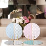 - RealHomes Dijital Baskılı Servis Altlığı - Supla - 4'lü - Realhomes Renkli Ogea Tasarımlı Dijital Baskılı Modern Yuvarlak Servis Altlığı & Supla Realhomes