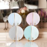 - RealHomes Dijital Baskılı Servis Altlığı - Supla - 4'lü - Realhomes Renkli Ogea Tasarımlı Dijital Baskılı Modern Yuvarlak Servis Altlığı & Supla Realhomes