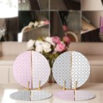 - RealHomes Dijital Baskılı Servis Altlığı - Supla - 4'lü - Realhomes Pembe Gri Ogea Motifli Dijital Baskılı Dekoratif Yuvarlak Servis Altlığı & Supla Realhomes