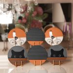 - RealHomes Dijital Baskılı Servis Altlığı - Supla - 6'lı - Realhomes 6'lı Kiremit Renkli Bisikletli Adam Çizgili Tasarımlı Yuvarlak Servis Altlığı & Supla Realhomes