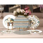 - RealHomes Dijital Baskılı Servis Altlığı - Supla - 6'lı - Realhomes  6'lı Etnik İskandinav Motifli Fil Tasarımlı Modern Yuvarlak Servis Altlığı & Supla Realhomes