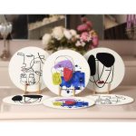 - RealHomes Dijital Baskılı Servis Altlığı - Supla - 6'lı - Realhomes 6'lı Onedraw Siliet Tasarımlı Dijital Baskılı Modern Yuvarlak Servis Altlığı & Supla Realhomes