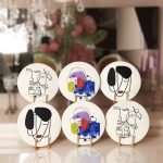 - RealHomes Dijital Baskılı Servis Altlığı - Supla - 6'lı - Realhomes 6'lı Onedraw Siliet Tasarımlı Dijital Baskılı Modern Yuvarlak Servis Altlığı & Supla Realhomes