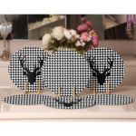 - RealHomes Dijital Baskılı Servis Altlığı - Supla - 6'lı - Realhomes  6'lı Kazayağı Temalı Geyik Tasarımlı Dijital Baskılı Dekoratif Yuvarlak Servis Altlığı & Supla Realhomes