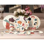 - RealHomes Dijital Baskılı Servis Altlığı - Supla - 6'lı - Realhomes 6'lı Onedraw Temalı Dijital Baskılı Dekoratif Yuvarlak Servis Altlığı & Supla Realhomes