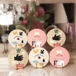 - RealHomes Dijital Baskılı Servis Altlığı - Supla - 6'lı - Realhomes 6'lı Onedraw Temalı Renkli Şekiller Özel Tasarım Yuvarlak Servis Altlığı & Supla Realhomes