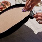 - RealHomes Dijital Baskılı Servis Altlığı - Supla - 6'lı - Realhomes 6'lı Siyah Beyaz Çizgili Düz Siyah Özel Tasarımlı Modern Yuvarlak Servis Altlığı & Supla Realhomes