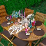 - RealHomes Özel Tasarım 6'lı Supla & Avangarde Runner Seti - Realhomes  Realhomes Etnik Soyut Tasarımlı Püsküllü Runner & 6'lı Kahverengi Düz Renk Supla - Servis Altlığı Realhomes