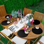 - RealHomes Özel Tasarım 6'lı Supla & Avangarde Runner Seti - Realhomes  Realhomes Christmas Temalı Ekose Çam Ağacı Motifli Püsküllü Runner & 6'lı Siyah Düz Renk Supla - Servis Altlığı Realhomes