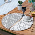 - SuplaRunnerSetRyl13-Gorsel-3 - Realhomes  Realhomes 6+1 Renkli Ogea Motifli Gold Detaylı Dijital Baskılı Püsküllü Runner ve Yuvarlak Servis Altlığı & Supla Seti Realhomes