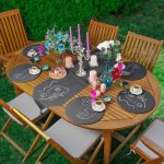 Realhomes 6+1 Oneline Silüet Çizimli Dijital Baskılı Püsküllü Runner ve Yuvarlak Servis Altlığı & Supla Seti Realhomes