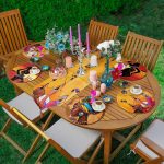 - SuplaRunnerSetRyl17-Gorsel - Realhomes  Realhomes 6+1 Etnik Afrika Kadınlar Özel Tasarımlı Dijital Baskılı Püsküllü Runner ve Yuvarlak Servis Altlığı & Supla Seti Realhomes