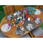 - SuplaRunnerSetRyl20-Gorsel-1 - Realhomes  Realhomes 6+1 Etnik Motifli Fil Tasarımlı Dijital Baskılı Püsküllü Runner ve Yuvarlak Servis Altlığı & Supla Seti Realhomes