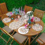 - SuplaRunnerSetRyl21-Gorsel - Realhomes  Realhomes 6+1 Renkli Etnik Motifli Dijital Baskılı Özel Tasarımlı Püsküllü Runner ve Yuvarlak Servis Altlığı & Supla Seti Realhomes