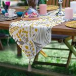 - SuplaRunnerSetRyl22-Gorsel-2 - Realhomes  Realhomes 6+1 Renkli Zeminler Tropik Çiçekler Dijital Baskılı Püsküllü Runner ve Yuvarlak Servis Altlığı & Supla Seti Realhomes