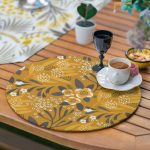 - SuplaRunnerSetRyl22-Gorsel-3 - Realhomes  Realhomes 6+1 Renkli Zeminler Tropik Çiçekler Dijital Baskılı Püsküllü Runner ve Yuvarlak Servis Altlığı & Supla Seti Realhomes