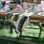 - SuplaRunnerSetRyl24-Gorsel-2 - Realhomes Realhomes 6+1 Yeşil Tropik Yaprak Özel Tasarımlı Dijital Baskılı Püsküllü Runner ve Yuvarlak Servis Altlığı & Supla Seti Realhomes