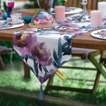 - SuplaRunnerSetRyl26-Gorsel-2 - Realhomes  Realhomes 6+1 Eflatun Renkli Gül Tasarımlı Dijital Baskılı Modern Püsküllü Runner ve Yuvarlak Servis Altlığı & Supla Seti Realhomes