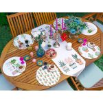 - SuplaRunnerSetRyl36-Gorsel-1 - Realhomes  Realhomes 6+1 Minimal Kaktüsler Özel Tasarım Modern Püsküllü Runner ve Yuvarlak Servis Altlığı & Supla Seti Realhomes