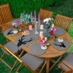 Realhomes 6+1 Kazayağı Temalı Geyik Tasarımlı Dijital Baskılı Dekoratif Püsküllü Runner ve Yuvarlak Servis Altlığı & Supla Seti Realhomes