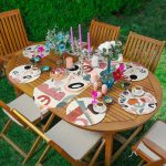 - SuplaRunnerSetRyl47-Gorsel - Realhomes  Realhomes 6+1 Onedraw Temalı Dijital Baskılı Dekoratif Püsküllü Runner ve Yuvarlak Servis Altlığı & Supla Seti Realhomes