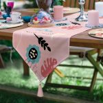 - SuplaRunnerSetRyl50-Gorsel-2 - Realhomes Realhomes 6+1 Renkli Çiçek Tasarımlı Onedraw Temalı Dekoratif Püsküllü Runner ve Yuvarlak Servis Altlığı & Supla Seti Realhomes