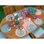 - SuplaRunnerSetRyl8-Gorsel-1 - Realhomes  Realhomes 6+1 Pudra Yeşil Renkli Çiçek Detaylı Özel Tasarım Püsküllü Runner ve Yuvarlak Servis Altlığı & Supla Seti Realhomes