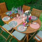 - SuplaRunnerSetRyl8-Gorsel - Realhomes  Realhomes 6+1 Pudra Yeşil Renkli Çiçek Detaylı Özel Tasarım Püsküllü Runner ve Yuvarlak Servis Altlığı & Supla Seti Realhomes