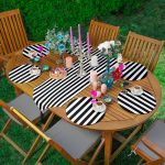 - SuplaRunnerSetRyl9-Gorsel - Realhomes  Realhomes 6+1 Siyah Beyaz Düz Çizgili Özel Tasarımlı Dijital Baskılı Modern Püsküllü Runner ve Yuvarlak Servis Altlığı & Supla Seti Realhomes