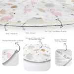 - RealHomes Dijital Baskılı Kaymaz Tabanlı Comfort Çocuk Odası Yuvarlak Halı - Realhomes Sevimli Flamingo Ve Fil Desenli Çocuk & Genç Odası Makinede Yıkanabilir Kaymaz Tabanlı Yuvarlak Çocuk Halısı Realhomes