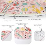 - RealHomes Dijital Baskılı Kaymaz Tabanlı Comfort Çocuk Odası Yuvarlak Halı - Realhomes  Pembe Zeminli Kaktüs Tasarımlı Çocuk & Genç Odası Makinede Yıkanabilir Kaymaz Tabanlı Yuvarlak Çocuk Halısı Realhomes