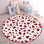 - RealHomes Dijital Baskılı Kaymaz Tabanlı Comfort Çocuk Odası Yuvarlak Halı - Realhomes  Uğurböceği Motifli Çocuk & Genç Odası Makinede Yıkanabilir Kaymaz Tabanlı Yuvarlak Çocuk Halısı Realhomes