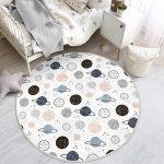- RealHomes Dijital Baskılı Kaymaz Tabanlı Comfort Çocuk Odası Yuvarlak Halı - Realhomes  Gezegen Çizimli Çocuk & Genç Odası Makinede Yıkanabilir Kaymaz Tabanlı Yuvarlak Çocuk Halısı Realhomes