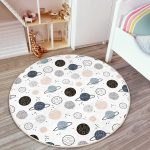 - RealHomes Dijital Baskılı Kaymaz Tabanlı Comfort Çocuk Odası Yuvarlak Halı - Realhomes  Gezegen Çizimli Çocuk & Genç Odası Makinede Yıkanabilir Kaymaz Tabanlı Yuvarlak Çocuk Halısı Realhomes