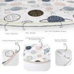 - RealHomes Dijital Baskılı Kaymaz Tabanlı Comfort Çocuk Odası Yuvarlak Halı - Realhomes  Gezegen Çizimli Çocuk & Genç Odası Makinede Yıkanabilir Kaymaz Tabanlı Yuvarlak Çocuk Halısı Realhomes