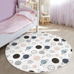 - RealHomes Dijital Baskılı Kaymaz Tabanlı Comfort Çocuk Odası Yuvarlak Halı - Realhomes  Gezegen Çizimli Çocuk & Genç Odası Makinede Yıkanabilir Kaymaz Tabanlı Yuvarlak Çocuk Halısı Realhomes