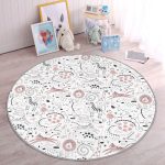 - RealHomes Dijital Baskılı Kaymaz Tabanlı Comfort Çocuk Odası Yuvarlak Halı - Realhomes Sevimli Hayvanlar Çizimli Çocuk & Genç Odası Makinede Yıkanabilir Kaymaz Tabanlı Yuvarlak Çocuk Halısı Realhomes