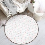 - RealHomes Dijital Baskılı Kaymaz Tabanlı Comfort Çocuk Odası Yuvarlak Halı - Realhomes  Mint Yeşili Çizgiler Üzerine Kalp Motifli Çocuk & Genç Odası Makinede Yıkanabilir Kaymaz Tabanlı Yuvarlak Çocuk Halısı Realhomes