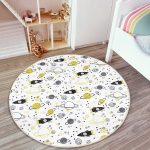 - RealHomes Dijital Baskılı Kaymaz Tabanlı Comfort Çocuk Odası Yuvarlak Halı - Realhomes  Gezegen Motifli Çocuk & Genç Odası Makinede Yıkanabilir Kaymaz Tabanlı Yuvarlak Çocuk Halısı Realhomes