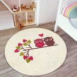 - RealHomes Dijital Baskılı Kaymaz Tabanlı Comfort Çocuk Odası Yuvarlak Halı - Realhomes  Baykuş Temalı Çocuk & Genç Odası Makinede Yıkanabilir Kaymaz Tabanlı Yuvarlak Çocuk Halısı Realhomes