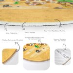 - RealHomes Dijital Baskılı Kaymaz Tabanlı Comfort Çocuk Odası Yuvarlak Halı - Realhomes  Korsan Adada Hazine Peşinde Tasarımlı Çocuk & Genç Odası Makinede Yıkanabilir Kaymaz Tabanlı Yuvarlak Çocuk Oyun Halısı Realhomes