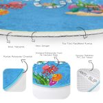 - RealHomes Dijital Baskılı Kaymaz Tabanlı Comfort Çocuk Odası Yuvarlak Halı - Realhomes  Balıklar Adım Adım Finale Motifli Çocuk & Genç Odası Makinede Yıkanabilir Kaymaz Tabanlı Yuvarlak Çocuk Oyun Halısı Realhomes